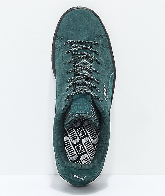 PUMA Suede Classic Green & Black Weatherproof Shoes PUMA Suede Classic Green & Black Weatherproof Shoes