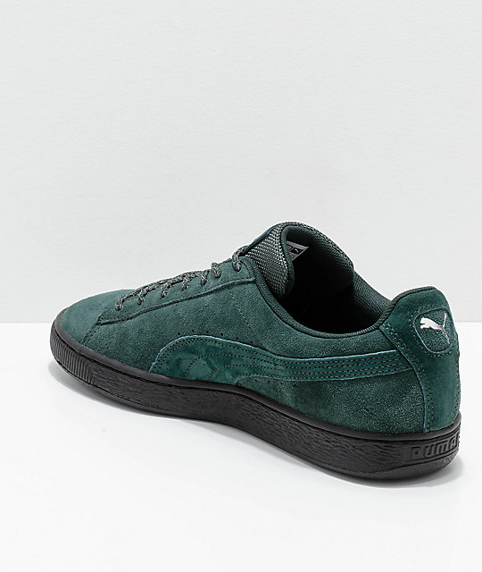 PUMA Suede Classic Green & Black Weatherproof Shoes PUMA Suede Classic Green & Black Weatherproof Shoes