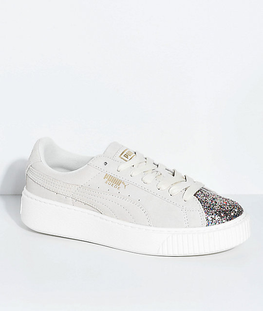 PUMA Suede Platform Crushed Gem & Grey Shoes PUMA Suede Platform Crushed Gem & Grey Shoes