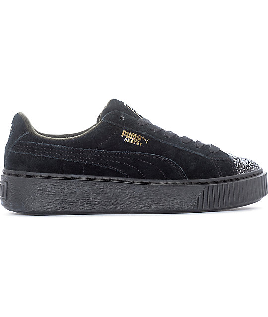 puma suede platform crushed gem