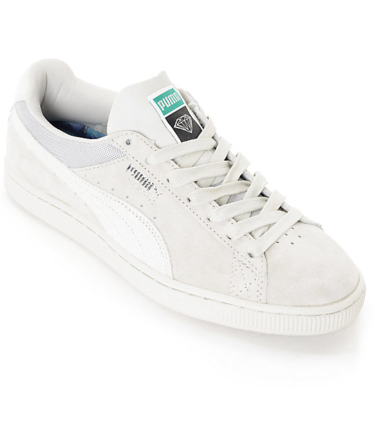 white puma suede sneakers