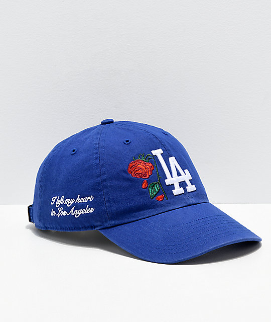 dodger hat with flowers