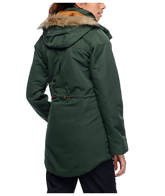 Picture Katniss Dark Green 10K Snowboard Jacket | Zumiez