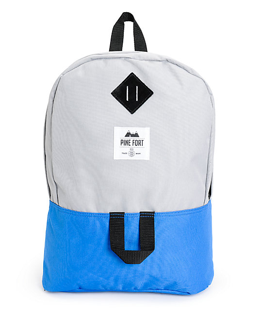 Pine Fort Grey & Royal Blue Backpack