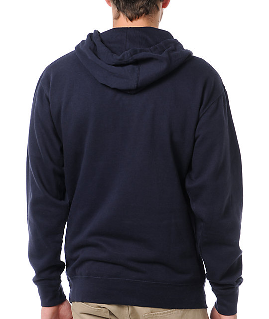 Plan B Pennant Navy Blue Pullover Hoodie | Zumiez