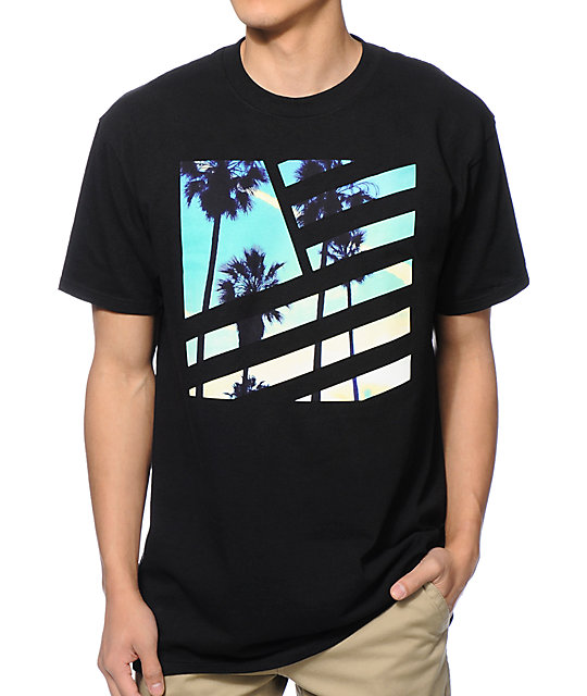 Popular Demand Palms Square Flag T-Shirt | Zumiez