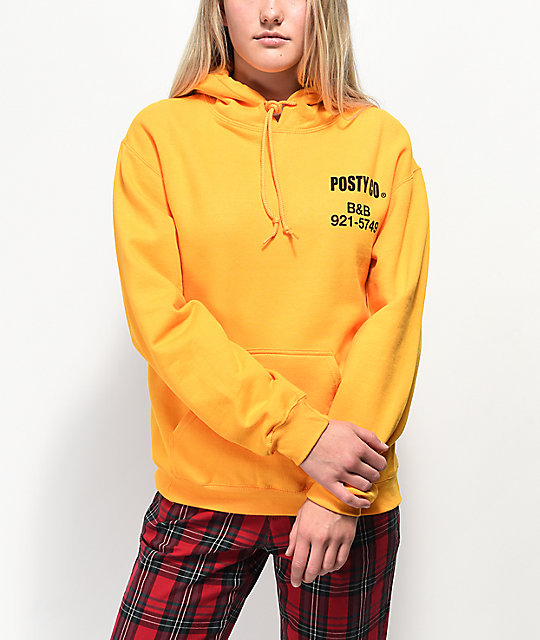 posty co yellow hoodie