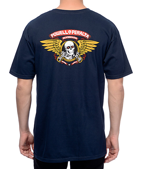 Powell & Peralta Winged Ripper Navy T-Shirt | Zumiez