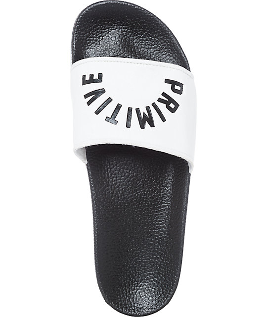 Primitive Arch Black & White Slide Sandals | Zumiez