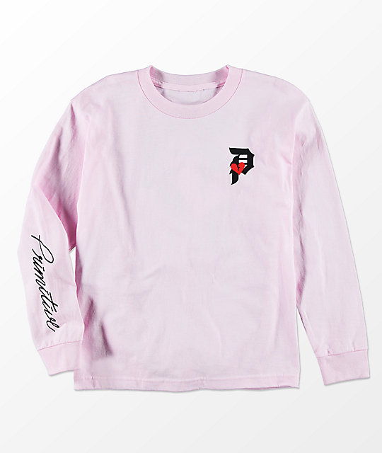 pink long sleeve t shirt