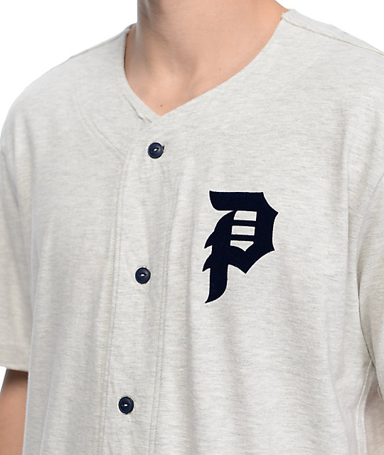 grey baseball jersey