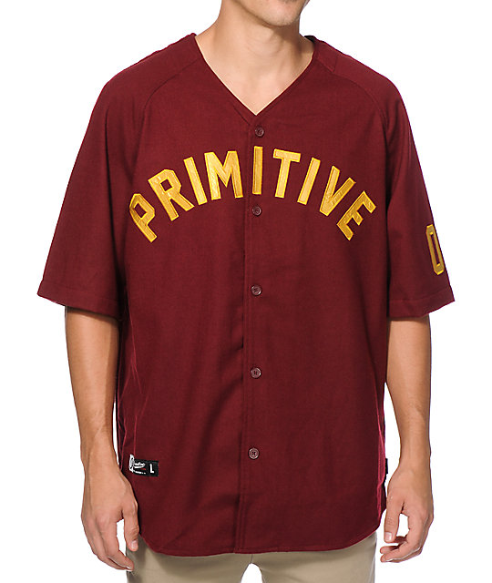 burgundy baseball jersey