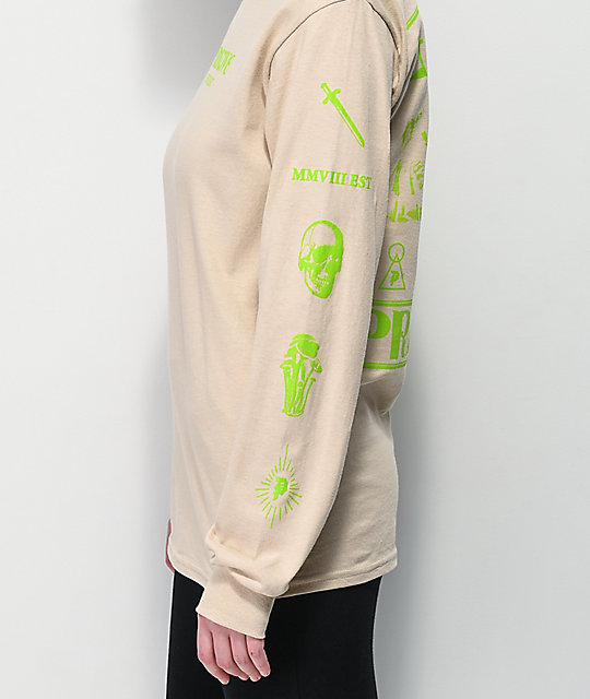 lime green long sleeve tshirt