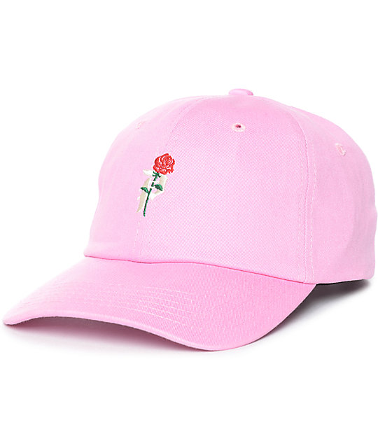 pink strapback hat