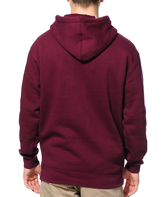 burgundy pullover hoodie