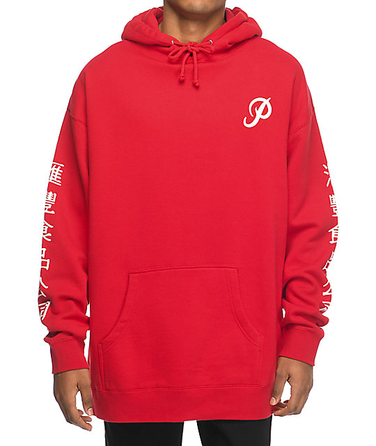 sudadera roja con capucha
