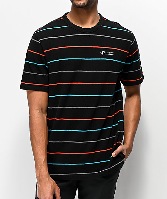 camiseta rayada blanca y negra