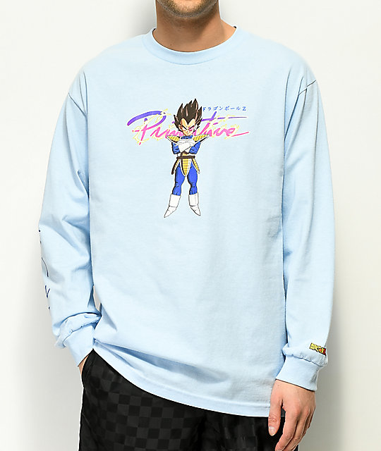 Primitive x Dragon Ball Z Nuevo Vegeta Blue Long Sleeve T-Shirt | Zumiez.ca