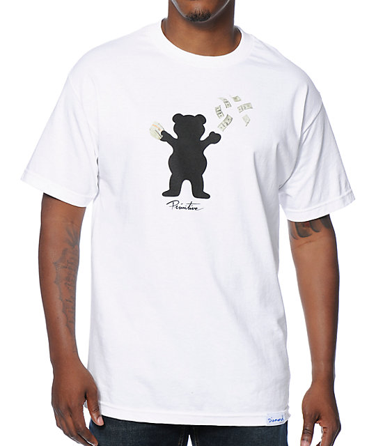 Primitive x Grizzly x Diamond Supply Co Bands Bear T-Shirt | Zumiez