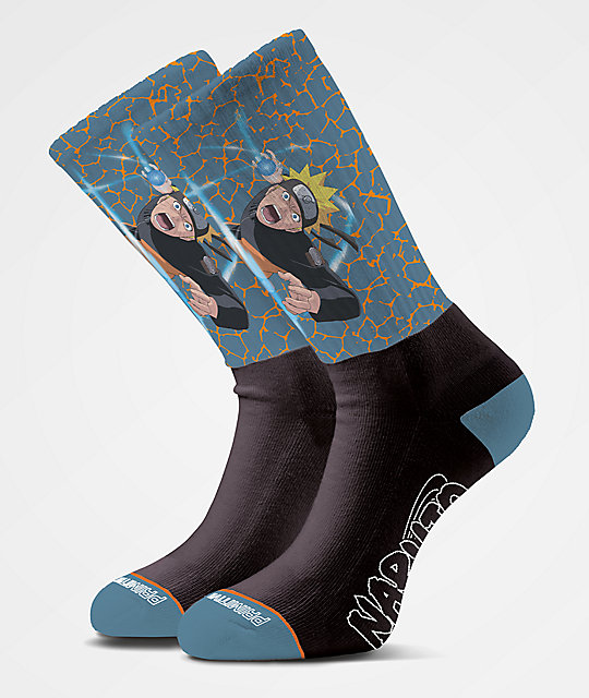 Primitive x Naruto Combat Blue Crew Socks | Zumiez