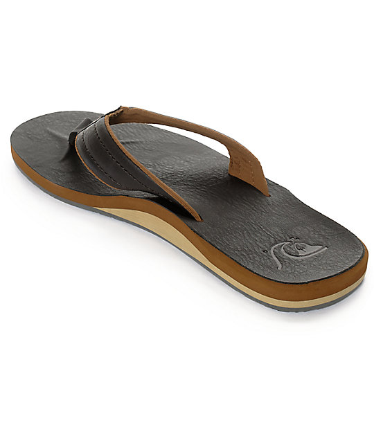 quiksilver carver nubuck flip flops