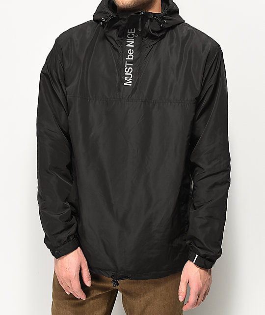 black anorak jacket men's