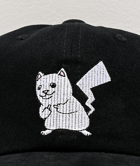 all black strapback hat