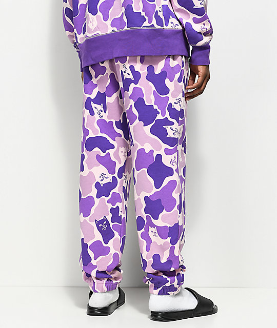 purple camo sweatpants