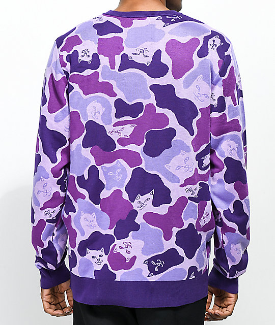 ripndip invisible purple camo hoodie