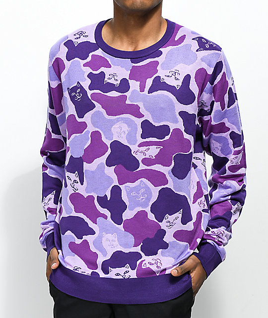 ripndip purple camo hoodie