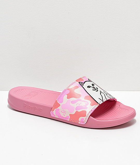 ripndip nermal purple camo slide sandals