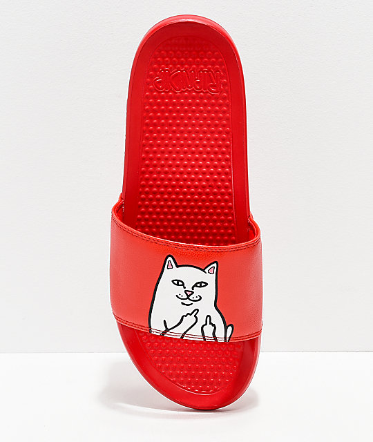 RIPNDIP Lord Nermal Red Slide Sandals | Zumiez