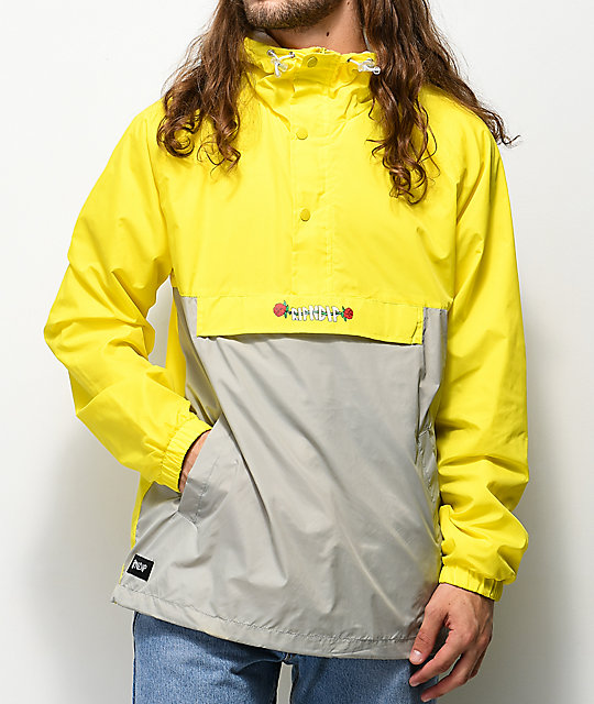 adidas hip yellow anorak jacket