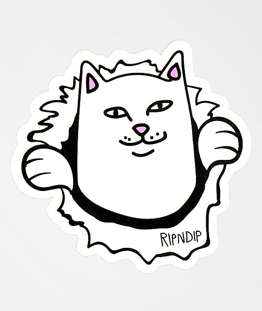 Zumiez Stickers RIPNDIP Nermaniac Sticker Zumiez 