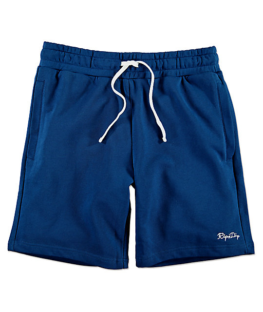 navy sweat shorts