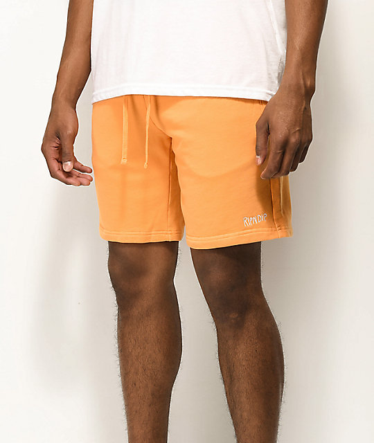 orange sweat shorts