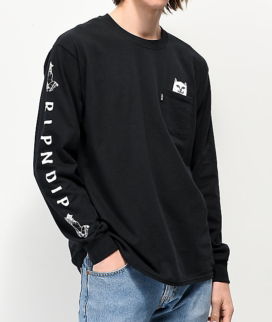 camiseta negra manga larga