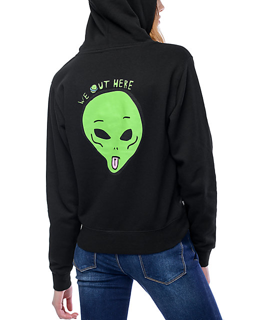we out here alien hoodie