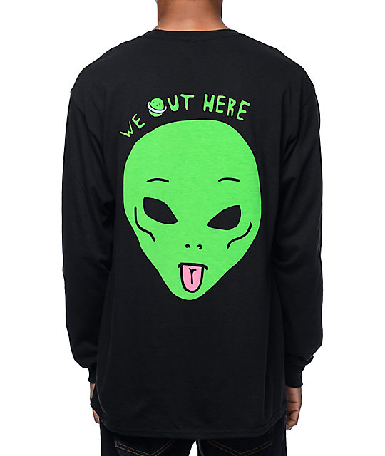 we out here alien hoodie