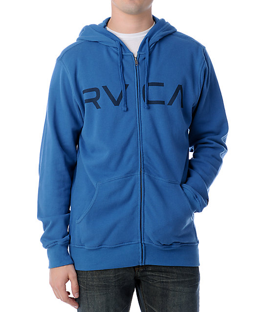 rvca blue hoodie