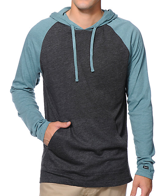 rvca hooded shirt