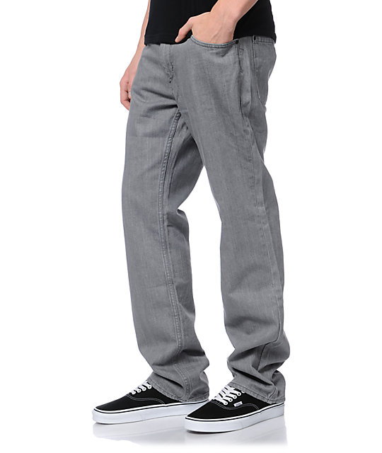 chevy rvca regular jeans grey zumiez