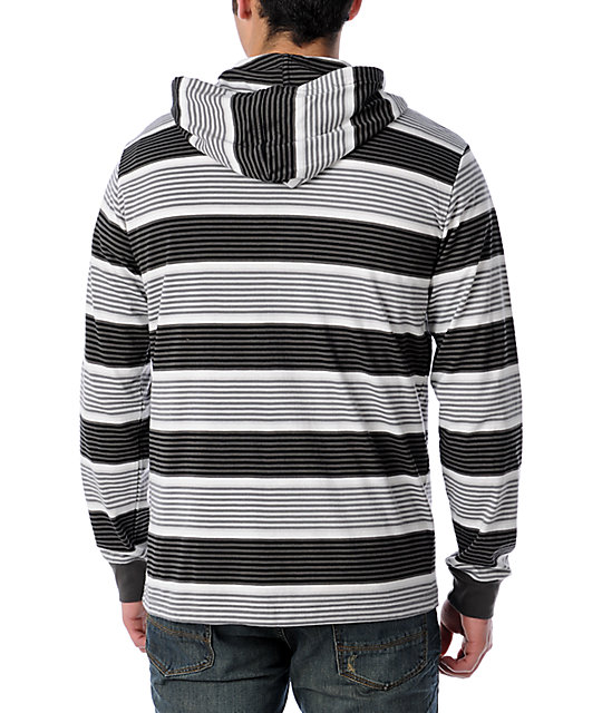 grey striped hoodie