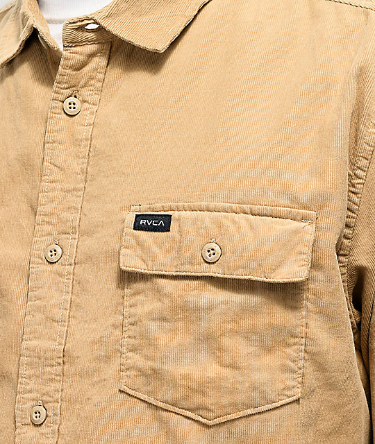 khaki corduroy shirt