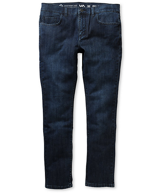 RVCA Spanky II Worn Blue Super Skinny Jeans | Zumiez