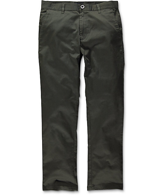 RVCA Weekend Stretch Olive Chino Pants at Zumiez : PDP