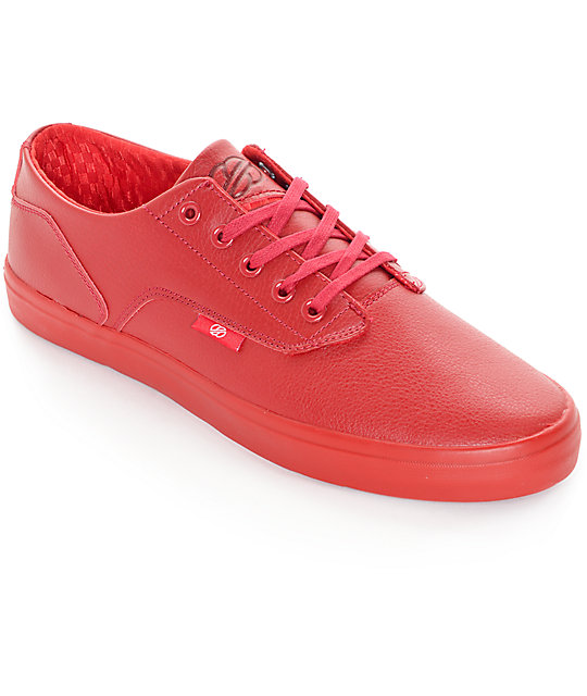 Radii Axel Triple Red Waxed Leather Skate Shoes | Zumiez