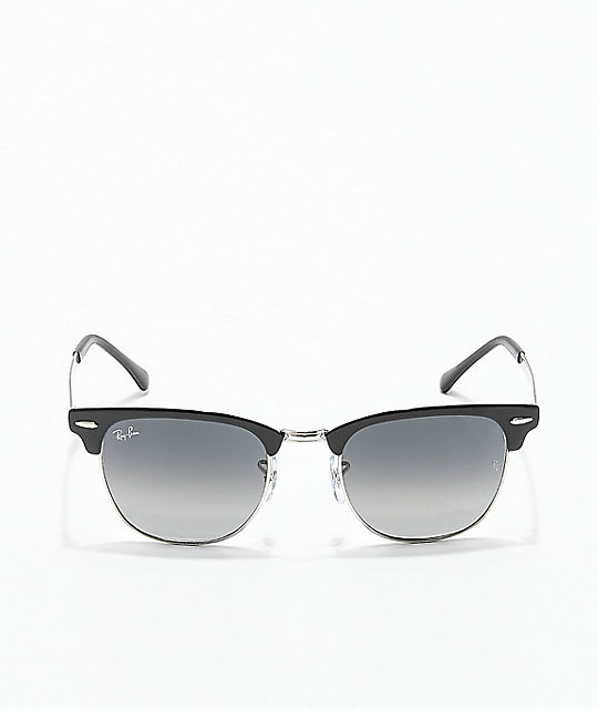 black and silver ray ban clubmaster