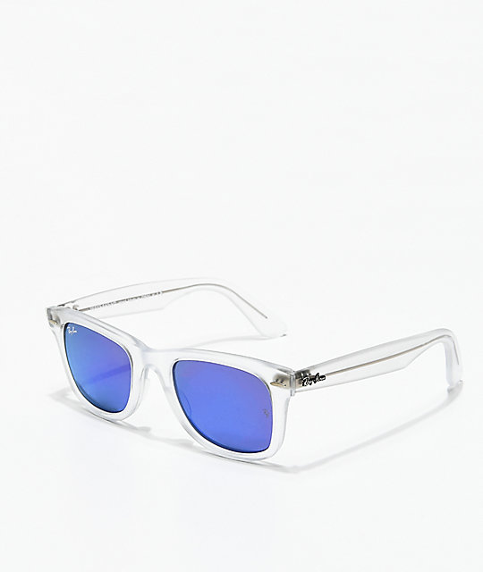 ray ban transparent frame sunglasses