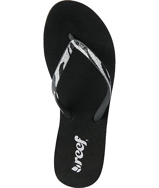 reef zebra flip flops